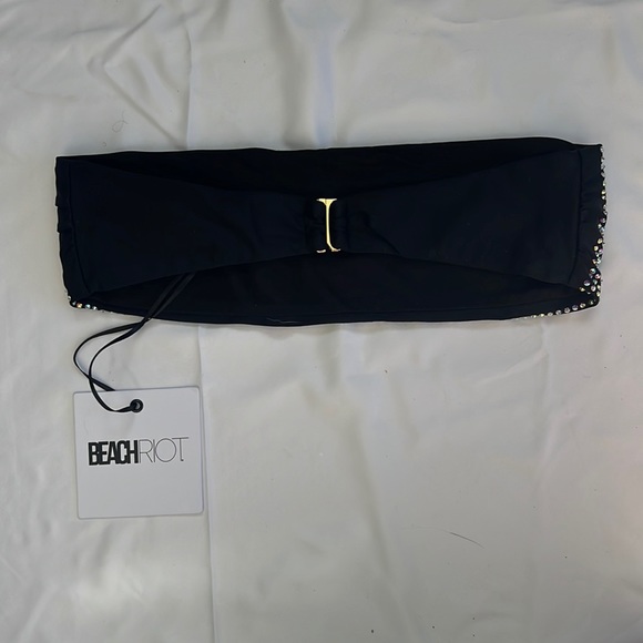 Beach Riot Kelsey Rhinestone Bandeau Bikini Top - Picture 6 of 7